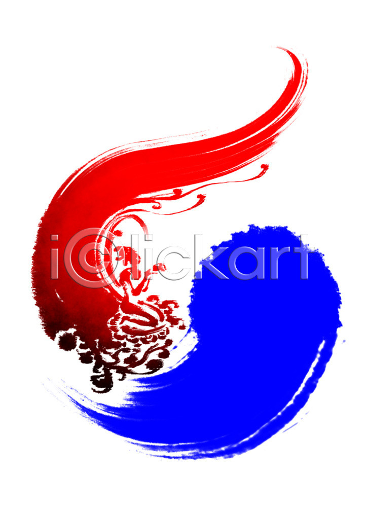 애국심 사람없음 PSD 일러스트 국내일러스트 붓터치 전통문양 캘리그라피 태극 한국전통