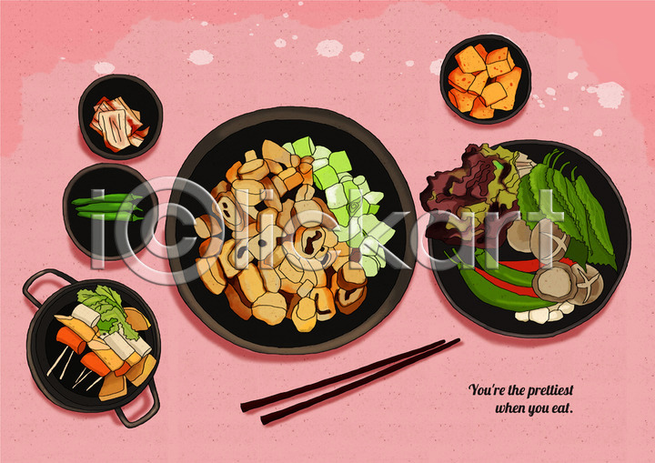 사람없음 PSD 일러스트 고추 곱창 곱창볶음 국내일러스트 깍두기 깻잎 꼬치 꼬치요리 대파 마늘 버섯 상추 음식 젓가락 표고버섯 플레이팅