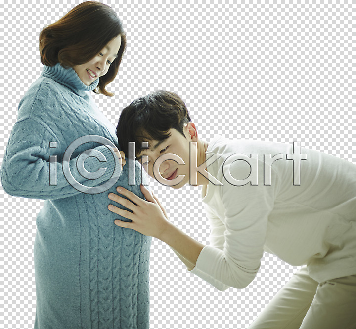 행복 20대 남자 두명 사람 성인 성인만 신체부위 여자 한국인 PNG 옆모습 편집이미지 가족 귀 기다림 듣기 미소(표정) 배(신체부위) 부부 상반신 서기 육아 임산부 임신 출산 태동 편집소스