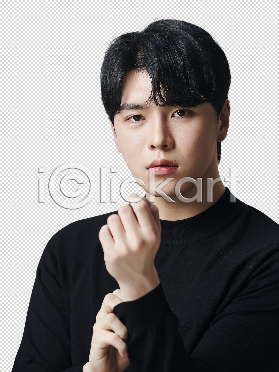 20대 남자 성인 성인남자한명만 한국인 한명 PNG 편집이미지 누끼 무표정 뷰티 상반신 손짓 응시 의료성형뷰티 편집 편집소스
