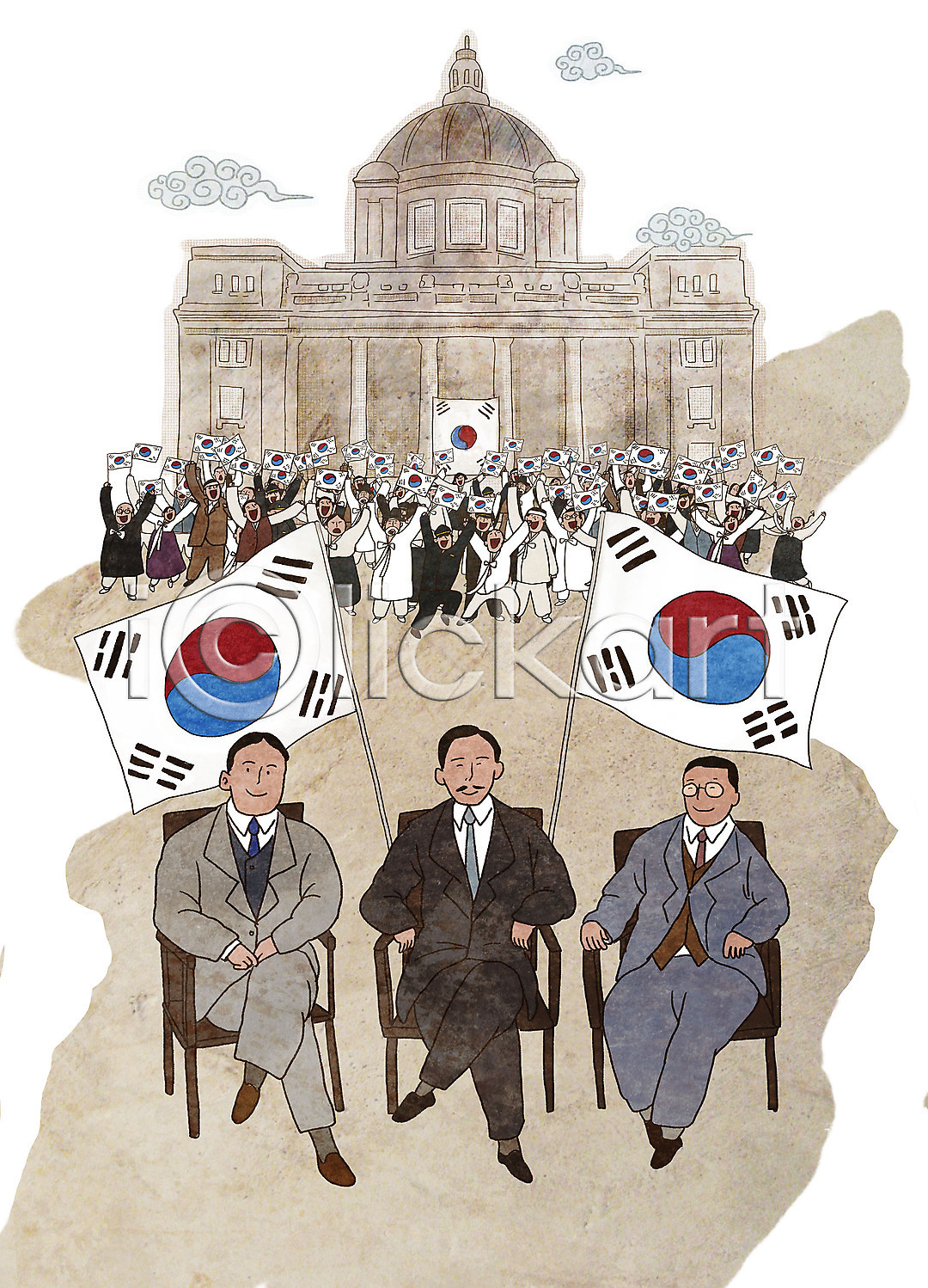 남자 여러명 여자 PSD 일러스트 건물 광복 광복절 국내일러스트 독립 독립운동 독립운동가 독립투사 만세 삼일절 안창호 역사 의자 일본군 일본순사 일제강점기 전신 총 태극기 한국