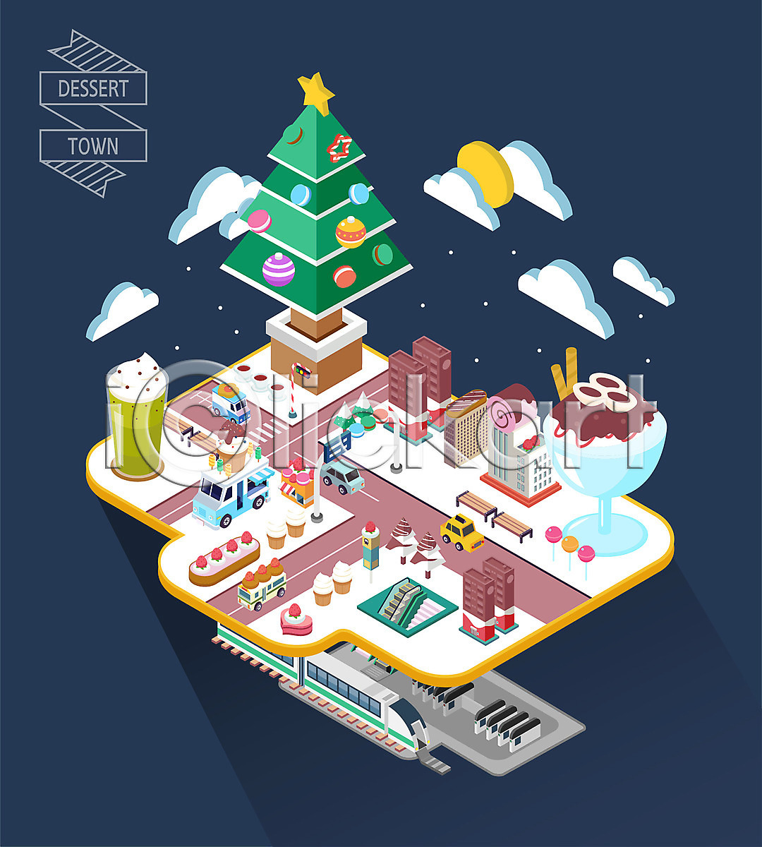 사람없음 AI파일 일러스트 건물 겨울 구름 국내일러스트 눈 도로 디저트 마을 마카롱 빙수 아이소메트릭 에스컬레이터 여름음식 자동차 전철 전철역 제철음식 초코바 크리스마스트리 타운 프라푸치노