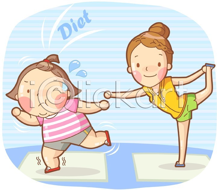 계획 목표 두명 사람 성인 성인만 성인여자만 여자 여자만 AI파일 일러스트 건강 건강관리 국내일러스트 날씬함 다이어트 라이프 라이프스타일 몸매 몸매관리 미소 비만 서기 스트레칭 요가 우먼라이프 운동 웃음 전신 체조