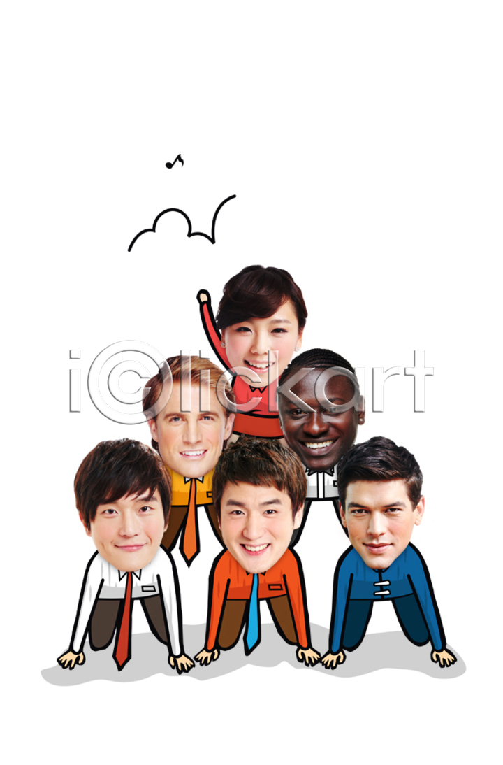 남자 동양인 백인 사람 서양인 성인 성인만 여러명 여자 외국인 한국인 흑인 PSD 앞모습 편집이미지 포토일러 SD캐릭터 광고편집 비즈니스 비즈니스맨 비즈니스우먼 상반신 엎드리기 이미지편집 인간탑쌓기 인물미니어처 캐릭터